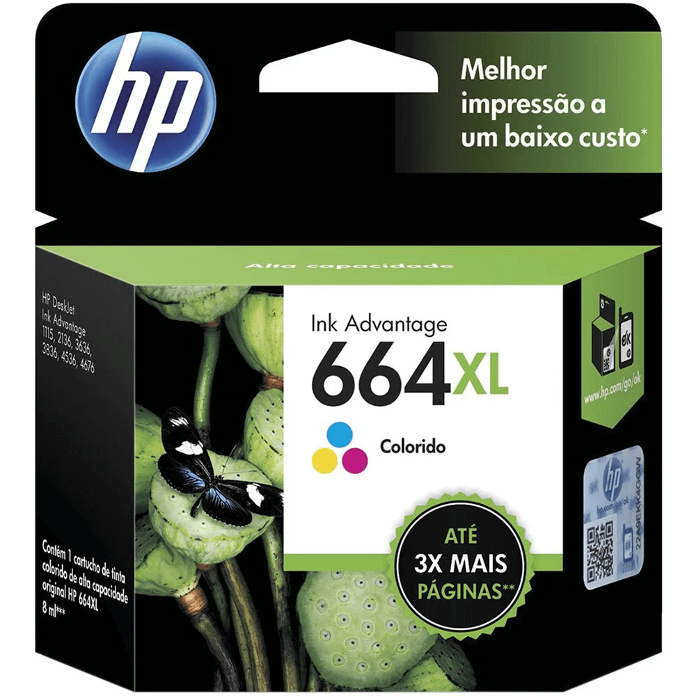 CARTUCHO HP 664XL F6V30AB COLO